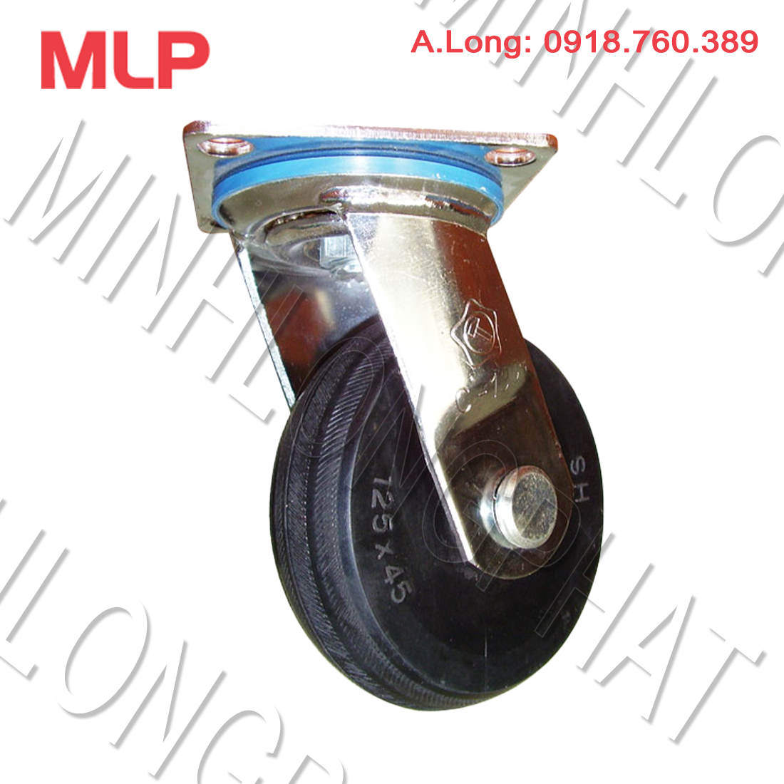 Bánh xe đẩy càng C150 Cao su gang